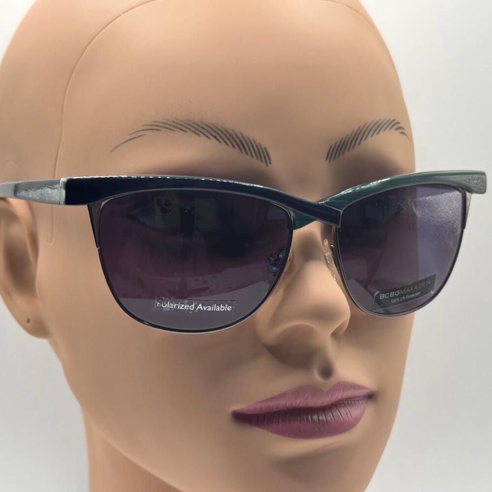 NOS Vintage Y2K Sunglasses | BCBG Max Azria | Gloss | Teal Cat Eye | 2000s Style